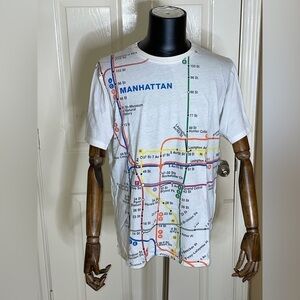 NYC SUBWAY LINE TEE SHIRT WHITE M​​​​​​​​​​​​
